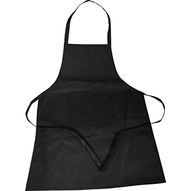Baumwoll- Schürze, 70x95cm, SB-Btl 1Stück, schwarz (14,24 € pro 1 Stück) – Bild 2