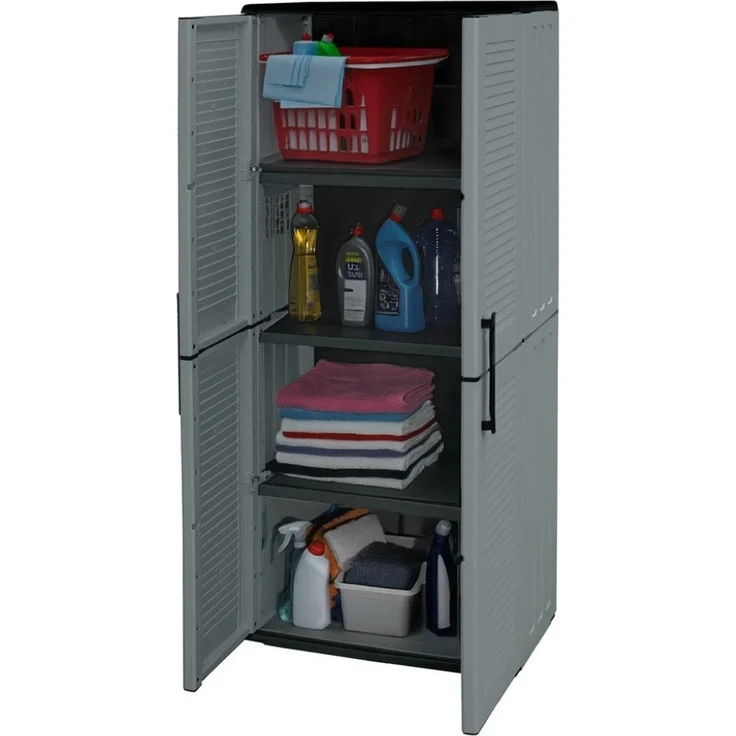 GarPet Garten-Geräteschrank Gartenschrank Kunststoff Balkon Schrank Wetterfest Haushaltsschrank – Bild 1