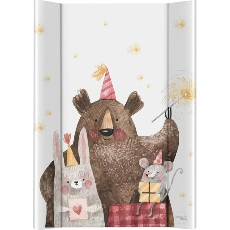CEBA BABY Harte Wickelauflage 50x70 cm – Wickelbrett mit Klettbefestigung, Basic, sicher & stabil (Celebration)