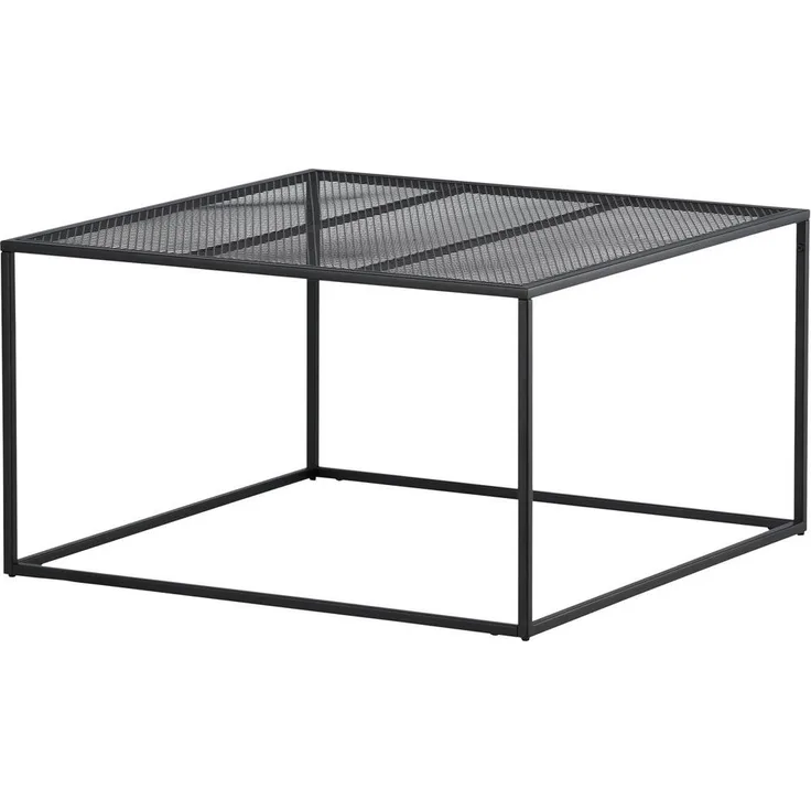 Livetastic Couchtisch, rechteckig, schwarz, aus Metall, 80x45x80 cm für das Wohnzimmer