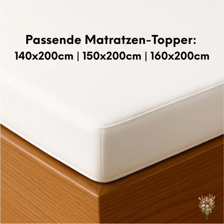 Strauss Home Spannbettlaken Premium Topper Spannbettlaken 150GSM für Matratzen-Topper 10cm Höhe, Gummizug: Rundumgummi, für Topper mit einer Höhe von 10cm, OEKO-TEX zertifiziert – Bild 2