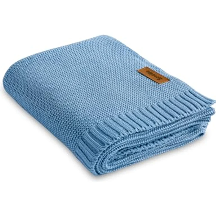Sensillo Bambus-/Baumwoll-Decke 80x100 cm blau – Bild 2