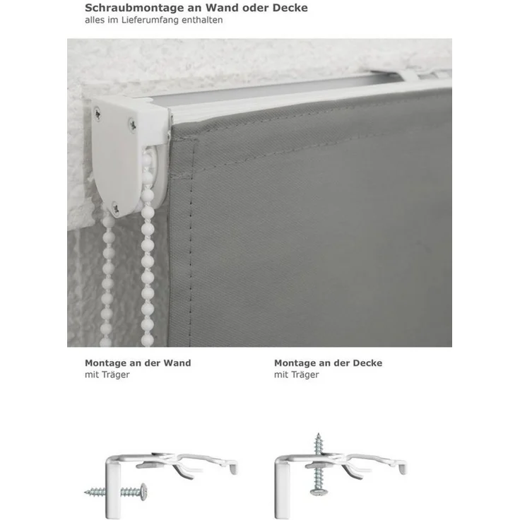 LYSEL® Raffrollo abdunkelnd Grau, HxB 170x80cm – Bild 2
