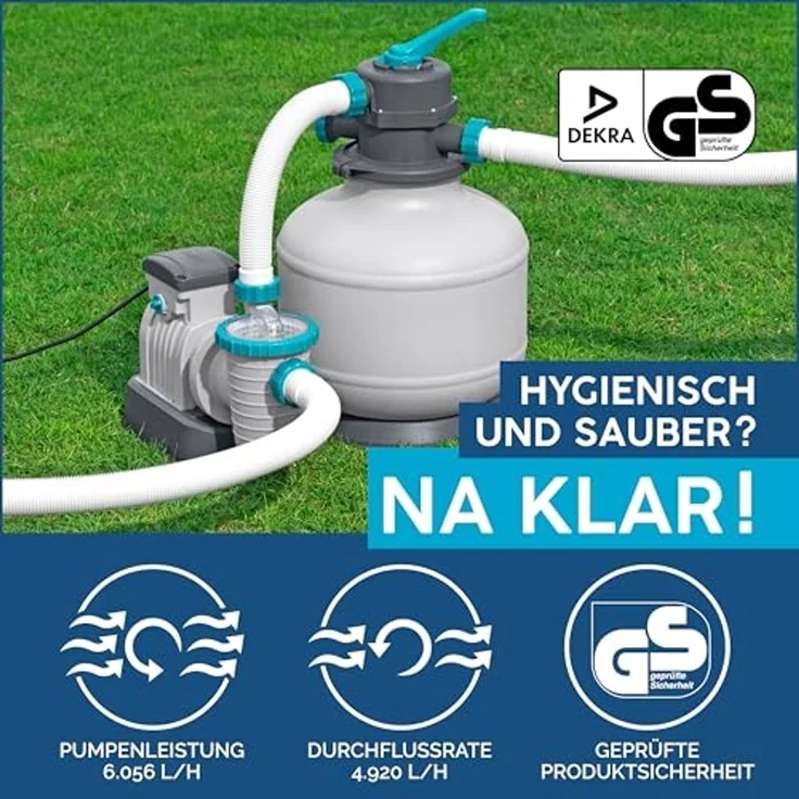 Sandfilteranlage mit Zeitschaltuhr 6.056 l/h, 230 W – Bild 3