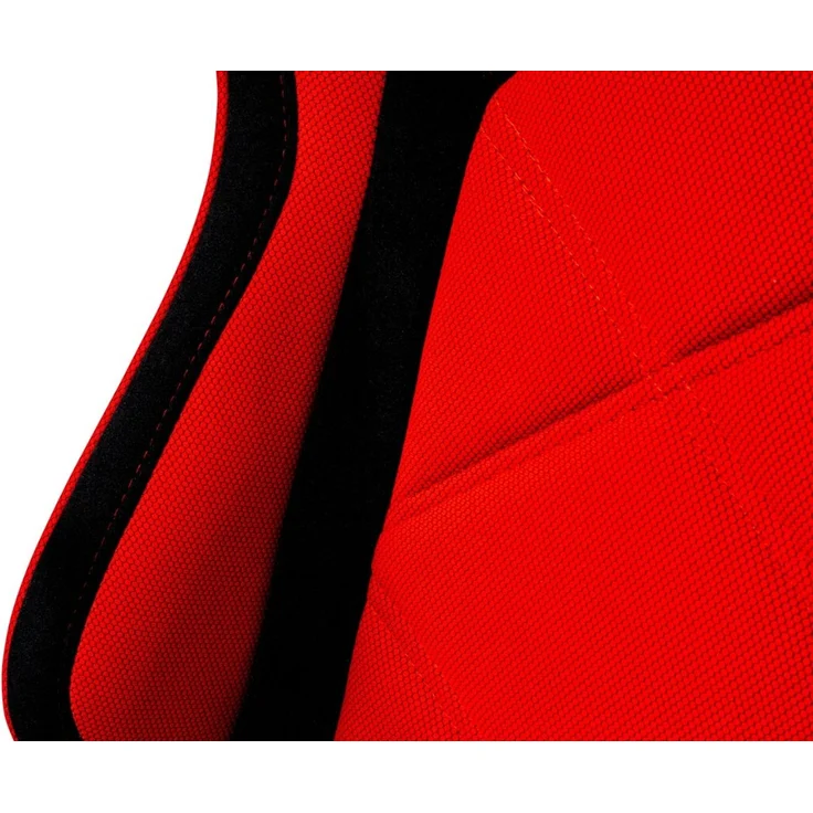 Novel 'VIKTOR' Gaming Stuhl, Stoff rot/ schwarz, 67 x 131 x 51 cm, höhenverstellbar und 140 kg belastbar – Bild 6