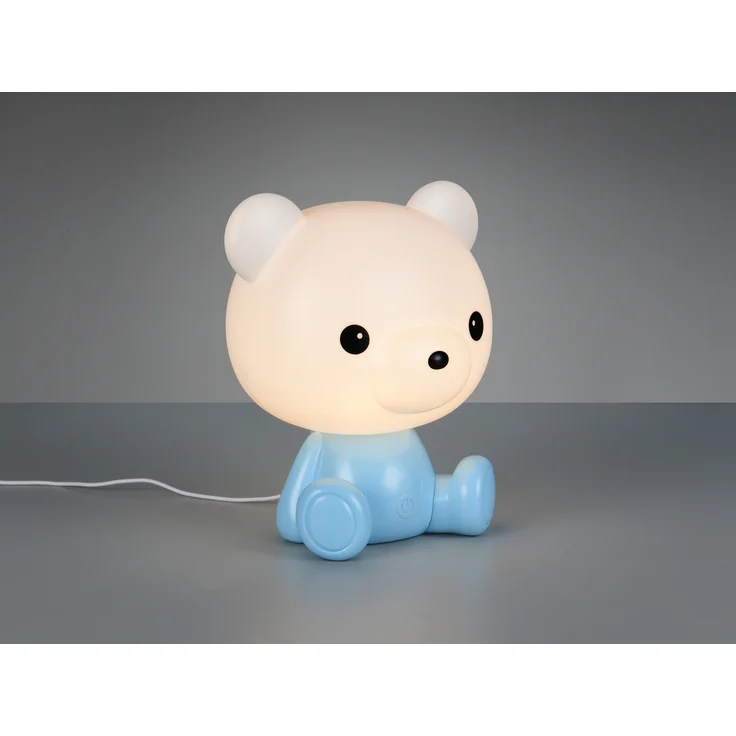 Ausgefallene USB Tischlampe Teddy mit RGB Farbwechsel, Blau, Höhe 25cm – Bild 3