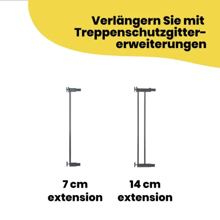Safety 1st 'Quick Close ST' Treppenschutzgitter, für Türbreiten 73 - 80 cm, Klemmbefestigung, Schwarz – Bild 4