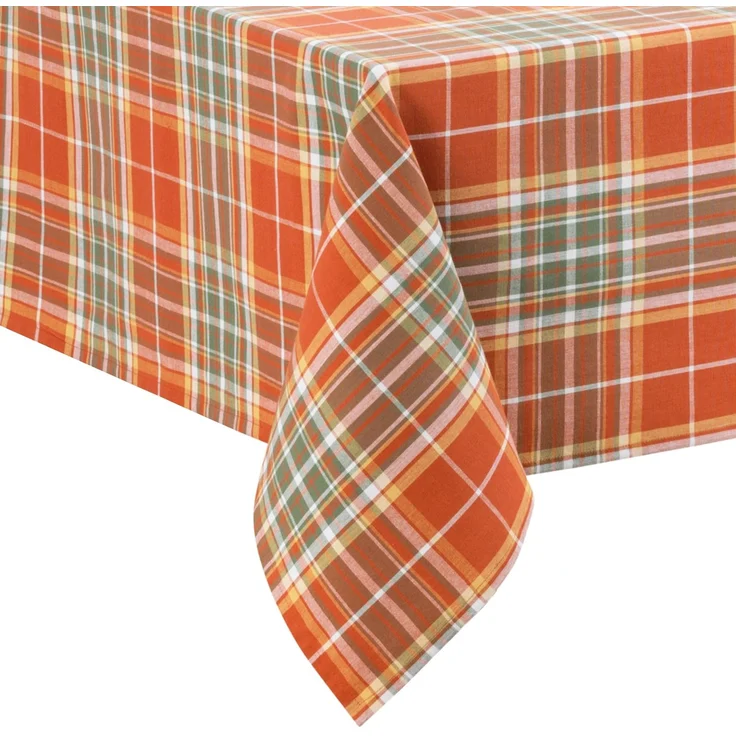 Elrene Home Fashions Hawley Plaid Tischdecke Herbst/Ernte/Erntedankfest, Baumwolle, rechteckig, 152,4x213,4 cm