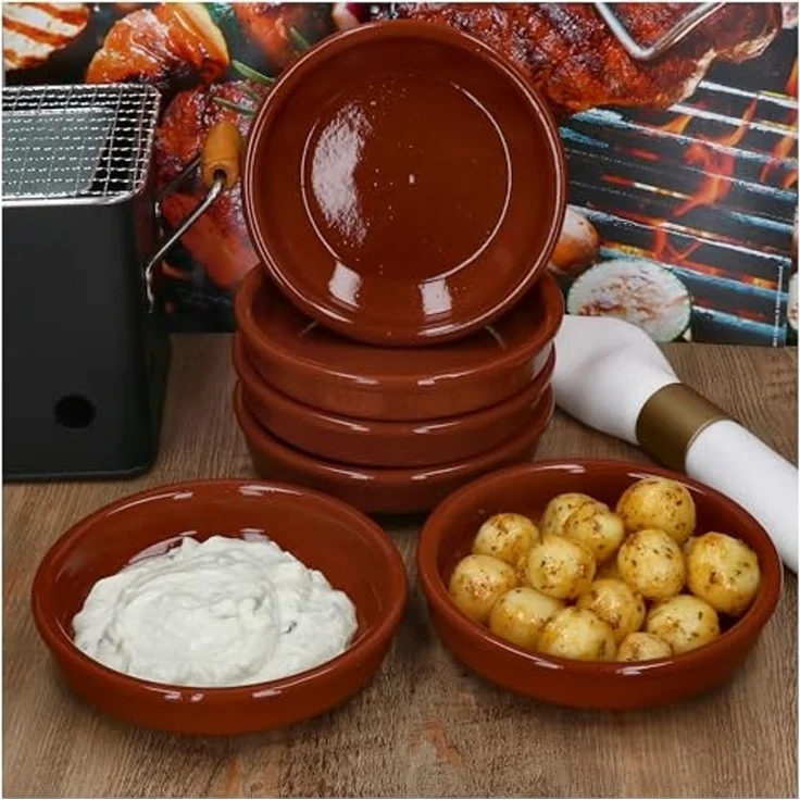MamboCat Tapas-Schale 6er Set Cazuela Ton-Schale Bruno Ø 16cm Größe M Mittelalter, Ton – Bild 3