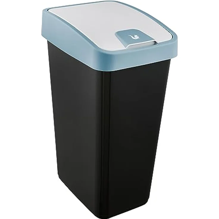 keeeper Premium Abfallbehälter mit Flip-Deckel, Soft Touch, 45 l, Magne, Nordic Blue – Bild 1