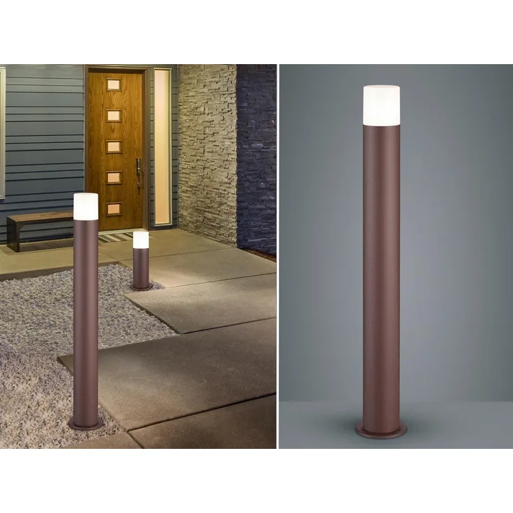 LED Wegeleuchte Pollerleuchte in Rostoptik Höhe 80cm IP44 - Außenleuchten