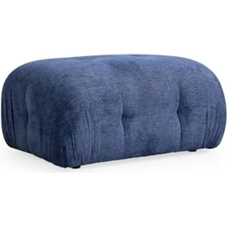 Atelier Del Sofa Stylish Night Blue Pouffe, 95 x 65 x 75 cm | Beech Wood & Chipboard Frame, 100% Polyester Fabric | Soft Foam & Pillows Included, Modern Design – Bild 1