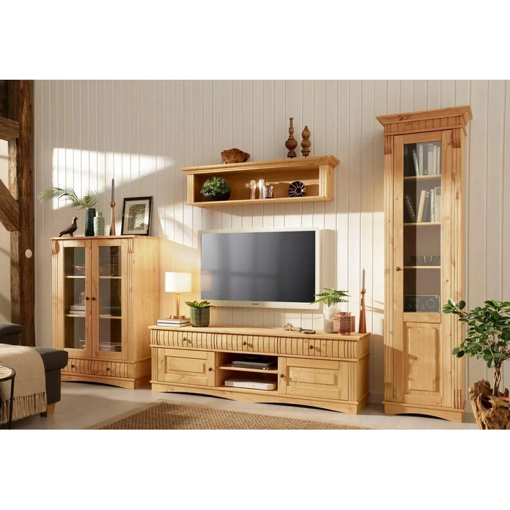 Home affaire Vitrine Teresa mit 1 Glastür, Höhe 193 cm, aus massiver Kiefer, FSC® – Bild 2