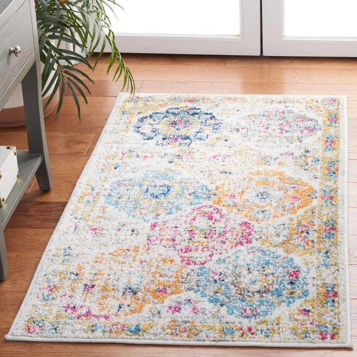 SAFAVIEH Madison Collection Teppich, MAD611A, Bohemian-Stil, Vintage-Stil, Vorleger Bohemien 2' 3" x 4' Creme/Multi