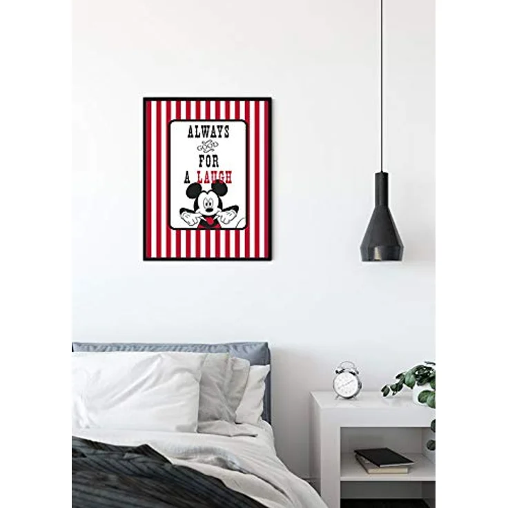 Komar Disney Wandbild, Mickey Mouse Laugh Kunstdruck, 30x40cm, fotorealistischer Druck auf hochwertigem Fotopapier, ohne Rahmen, für Kinderzimmer und Babyzimmer – Bild 3