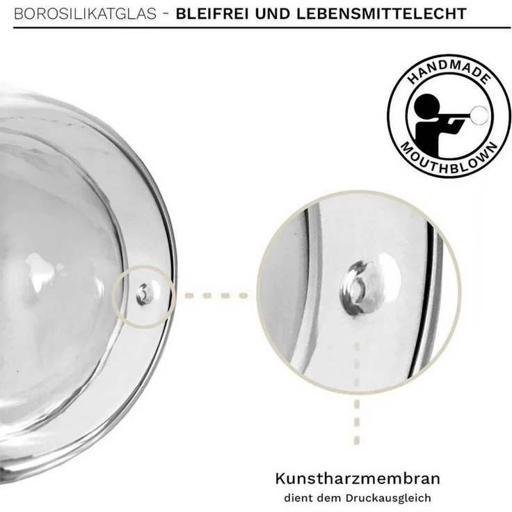 Creano Teeglas Creano 2er-Set Thermotasse, Extra Große doppelwandige Gläser mit Unter, Borosilikatglas, 2 Tassen mit Untertassen – Bild 3