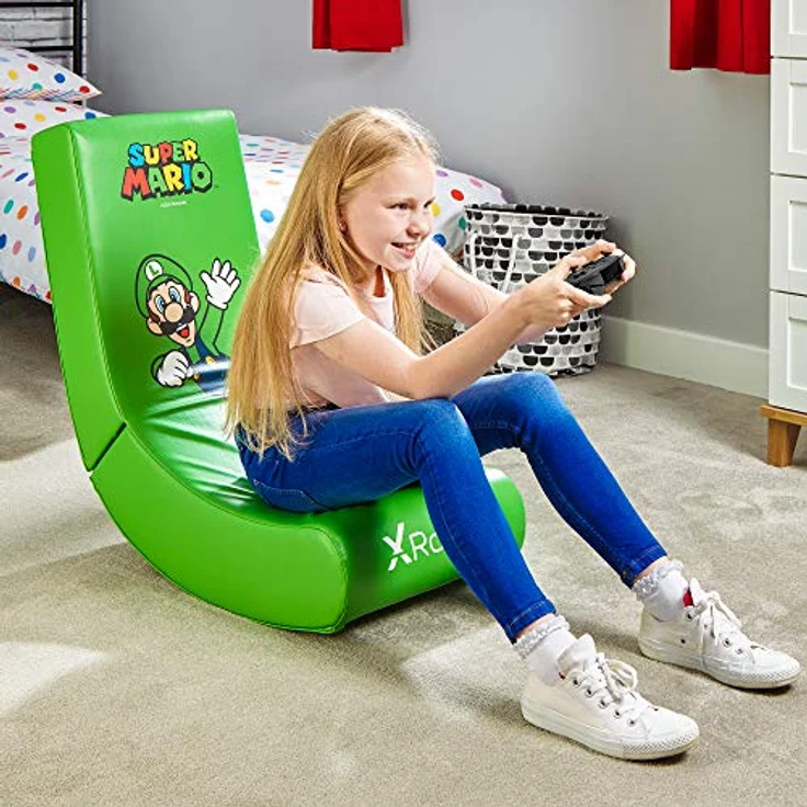 X Rocker Offiziell lizenzierter Nintendo Super Mario Bros Video Rocker – Joy Collection (Grün, Luigi) – Bild 8