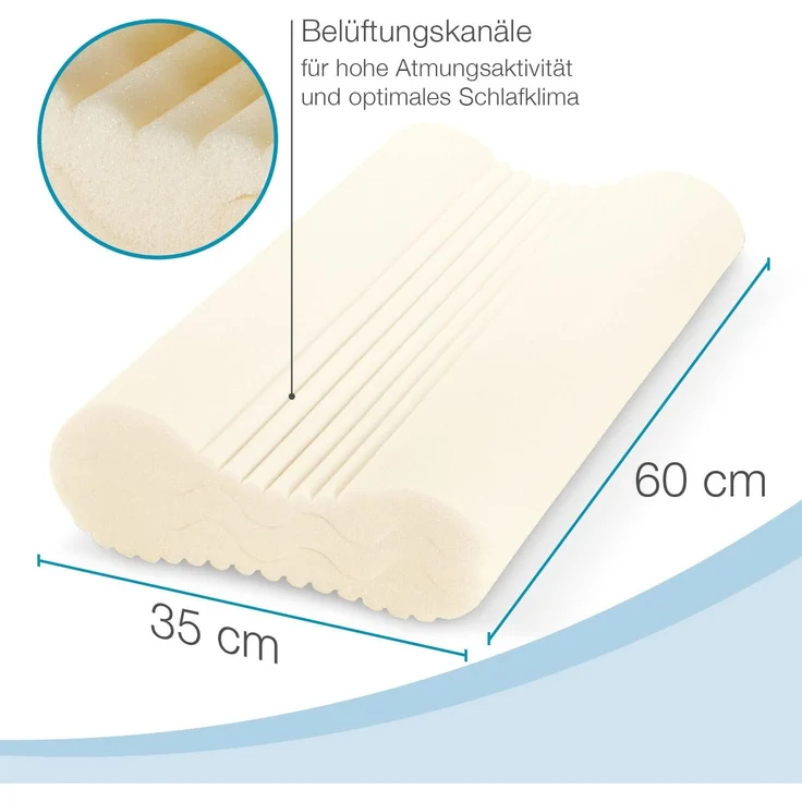 Bestschlaf-Nackenstützkissen »Premium«, 60x35 cm, 2er-Set – Bild 5