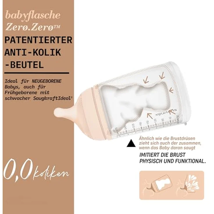 Suavinex Babyflasche - Zero Zero - Medium Flow 270 – Bild 6
