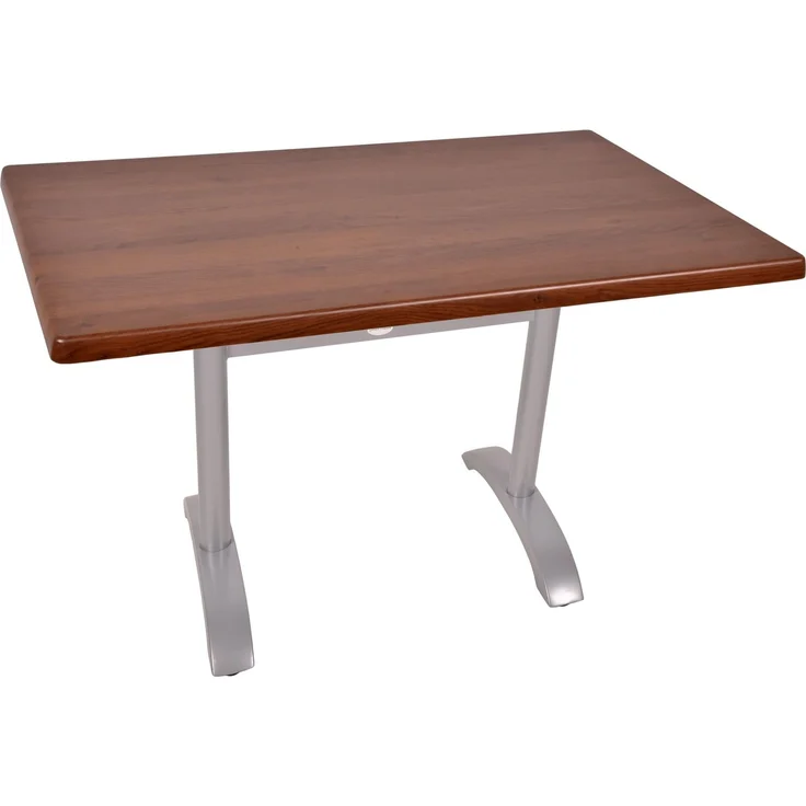 Bistrotisch ACHE 120x80cm Rechteckig Dunkelbraun Holz | Cafétisch Bartisch Gartentisch Outdoor-Esstisch – Bild 1