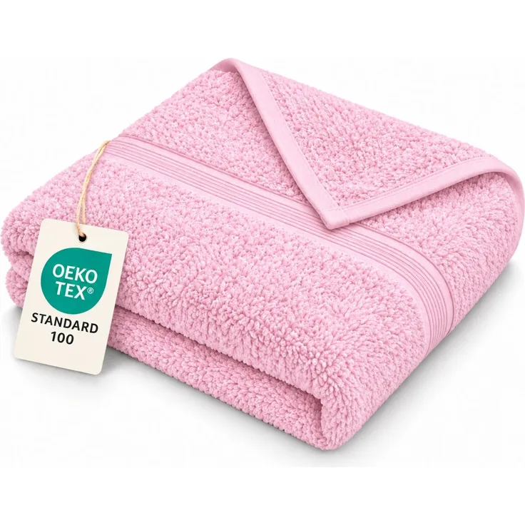 Badetuch Frottier 500 g/m² 100 x 150 cm Rosa