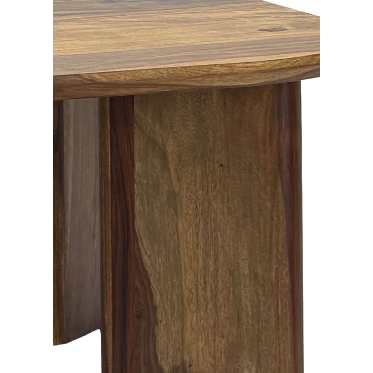 FineBuy Couchtisch Sheesham Massivholz 60cm quadratisch – Handgefertigter Wohnzimmertisch aus Echtholz mit abgerundeten Kanten im modernen Design – Bild 5