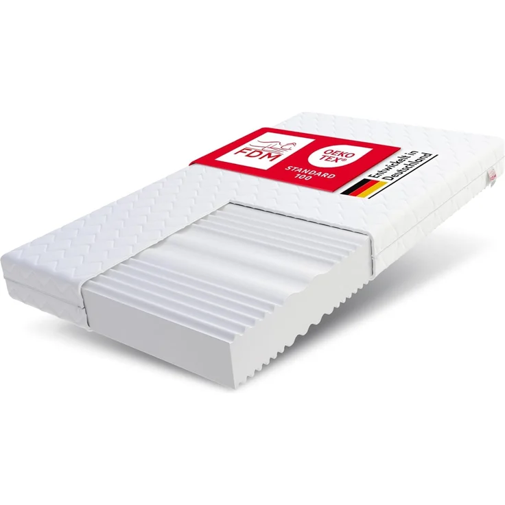 FDM Matratze 200x200 cm Härtegrad H3 H4 Höhe 14 cm Kaltschaummatratze Doppelseitige Rollmatratze HR-Schaum 7 Komfortzonen mit Hypoallergenem Waschbarem Premium-Bezug Oeko-Tex Comfort Duo MAX – Bild 1