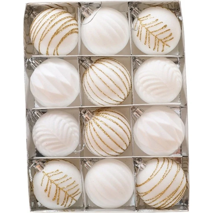 Bomiclss Weihnachtsbaumkugel Weihnachtskugeln aus Samt, 12er Set Samt Weihnachtsdeko, Christbaumschmuck – Bild 1