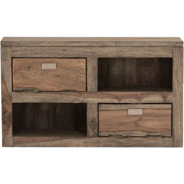 Wandelement Sheesham 66x25x38 grau geölt NATURE GREY #066 – Bild 1