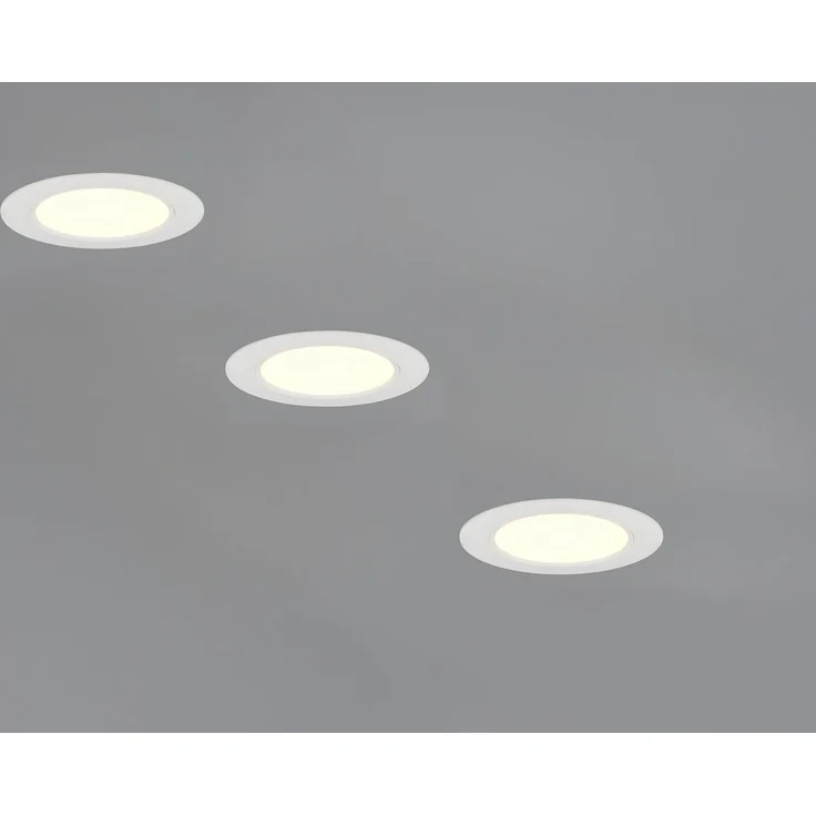 LED Einbaustrahler 230V 3er Set dimmbar, 3 Lichtfarben für Badezimmer, Ø 11cm – Bild 1