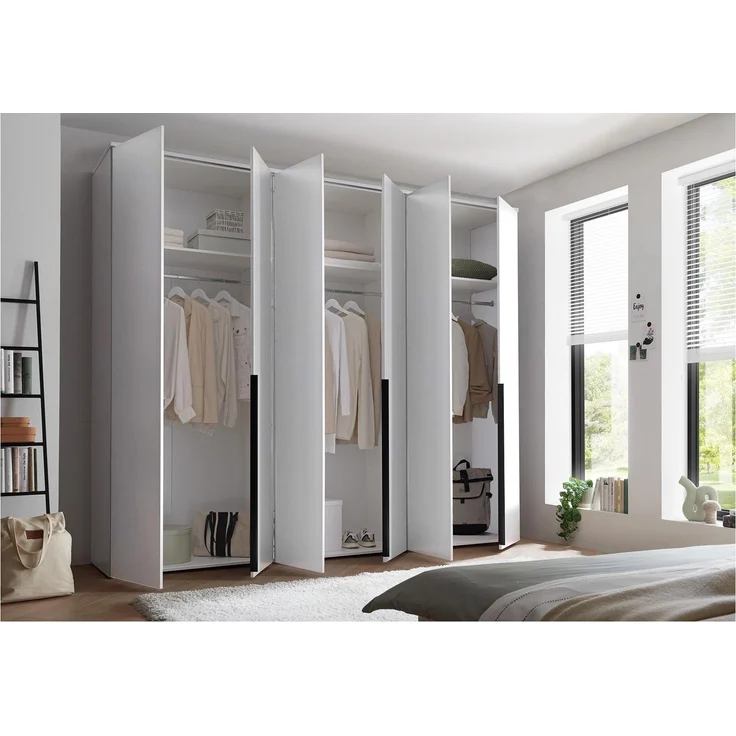 Kleiderschrank Konstanz / Kevo, Holzwerkstoff, Anthrazit, 270 x 225 x 52 cm – Bild 7