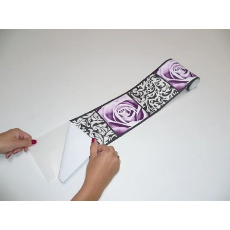 A.S. Création Bordüre Only Borders 11, leicht strukturiert, floral, geblümt, gemustert, Bordüre selbstklebend Papier Wand Decke Schräge Borte Wohnzimmer Optik – Bild 3
