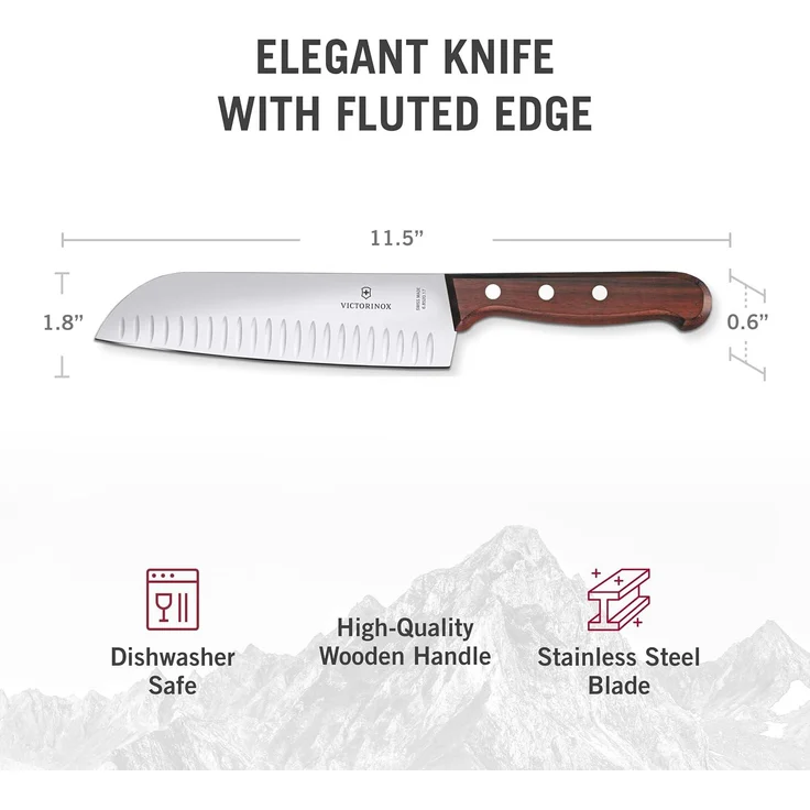 Victorinox | Wood Santokumesser Ahorngriff Kullenschliff – Bild 5