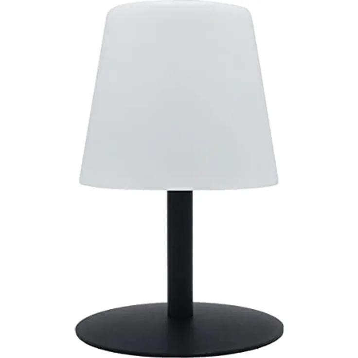 LUMISKY Standy Mini Dark, kabellose LED-Nachttischlampe in Schwarz, dimmbar, bis zu 8 Stunden Akkulaufzeit, spritzwassergeschützt und UV-beständig