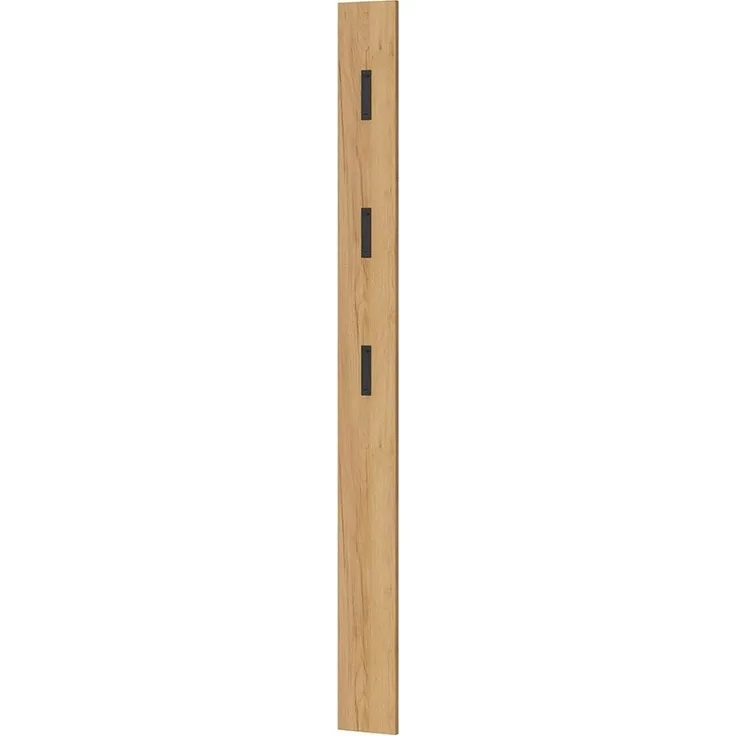 Lomadox Garderobenpaneel ABERDEEN-01, mit ausklappbaren Haken, Eiche Nb, B/H/T 15/170/3 cm