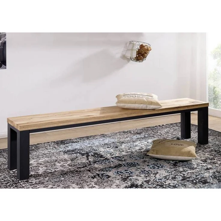 Bank Wildeiche 160x35x45 natur geölt VILLANDERS #123 – Bild 7
