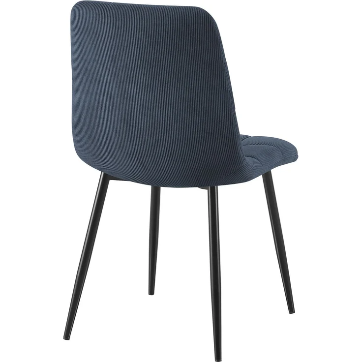 CLP Esszimmerstuhl Tilde Bezug gepolstert gesteppt mit Rückenlehne bis 150 kg - Farbe:blau;Material:Cord – Bild 6