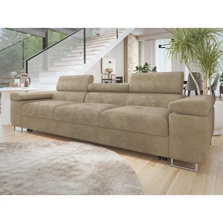 Schlafsofa Torezio III Bis mit Einstellbare Kopfstützen (Farbe: Lumo 30) – Bild 2