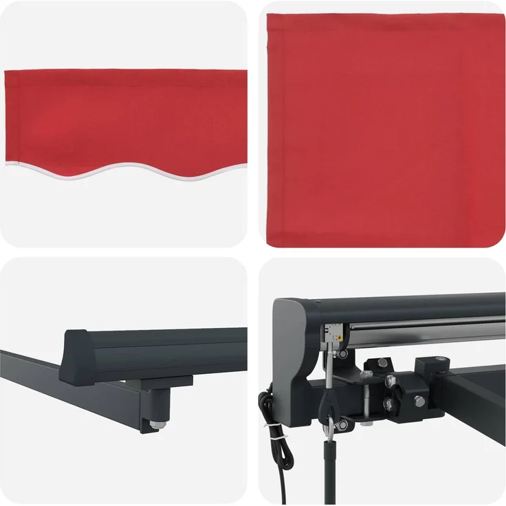 vidaXL Markisenrahmen Rot 300 x 250 cm Polyester mit PU-Beschichtung 3330158 – Bild 7
