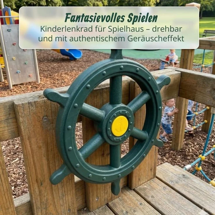 Relaxdays Steuerrad mit Drehgeräusch für Spielturm – Bild 2