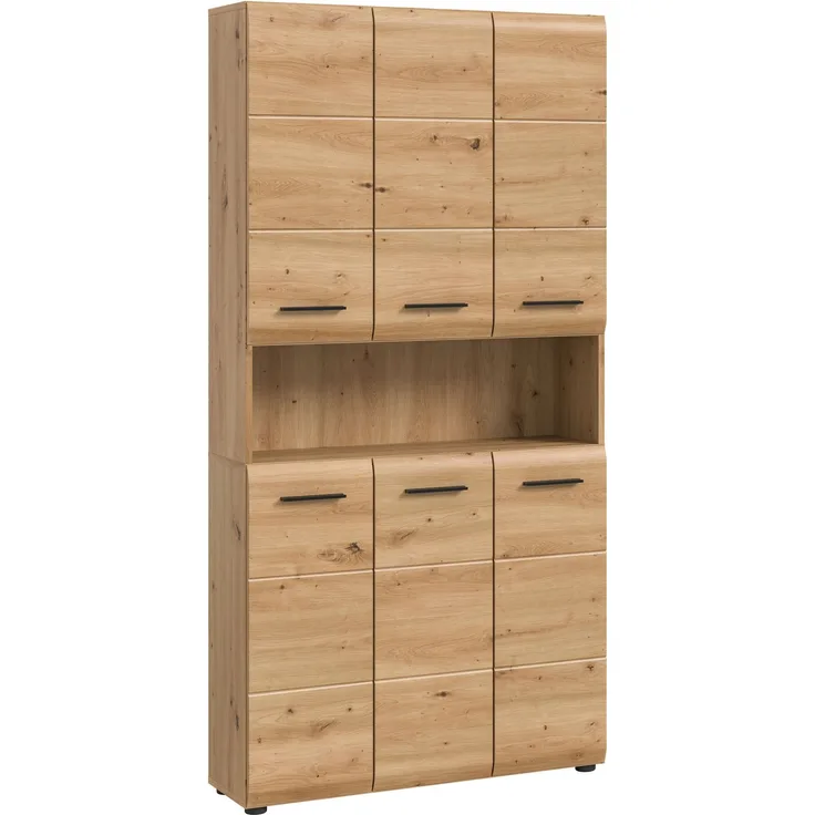 Mehrzweckschrank (B/H/T: 90x185x30 cm) in Artisan Oak Nachbildung und Artisan Oak Nachbildung