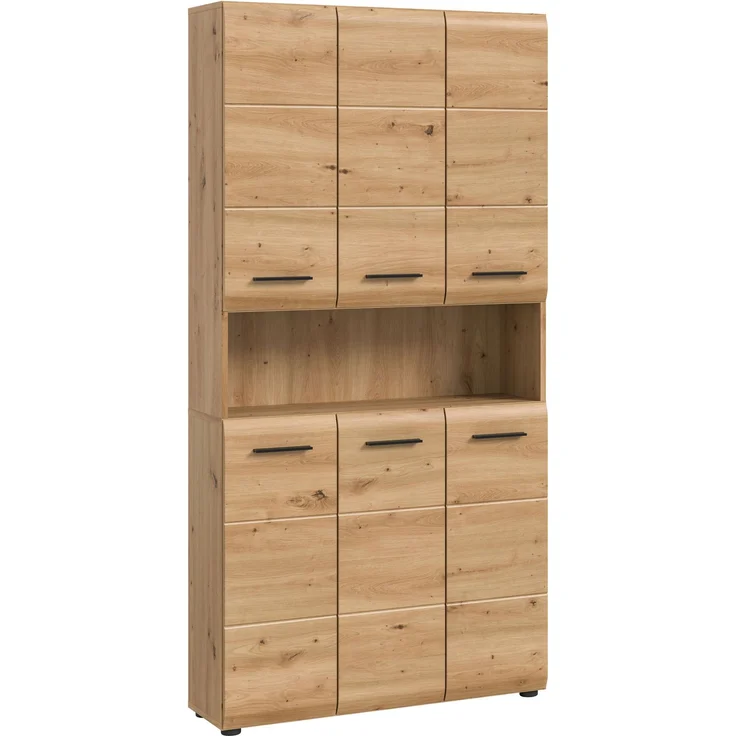 Mehrzweckschrank (B/H/T: 90x185x30 cm) in Artisan Oak Nachbildung und Artisan Oak Nachbildung – Bild 1