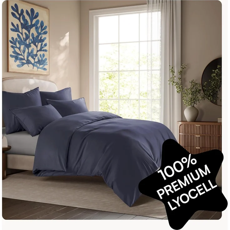 Seralino Bettwäsche Set in Gr. 135x200, 155x220, 200x200 cm, 100% Lyocell (Tencel), Besonders weich & atmungsaktiv – aus natürlichen Eukalyptusfasern – Bild 1