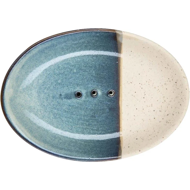 Tranquillo Seifenschale tranquillo Seifenschale 'RUSTIC' aus Steingut, Breite: 14 cm – Bild 1