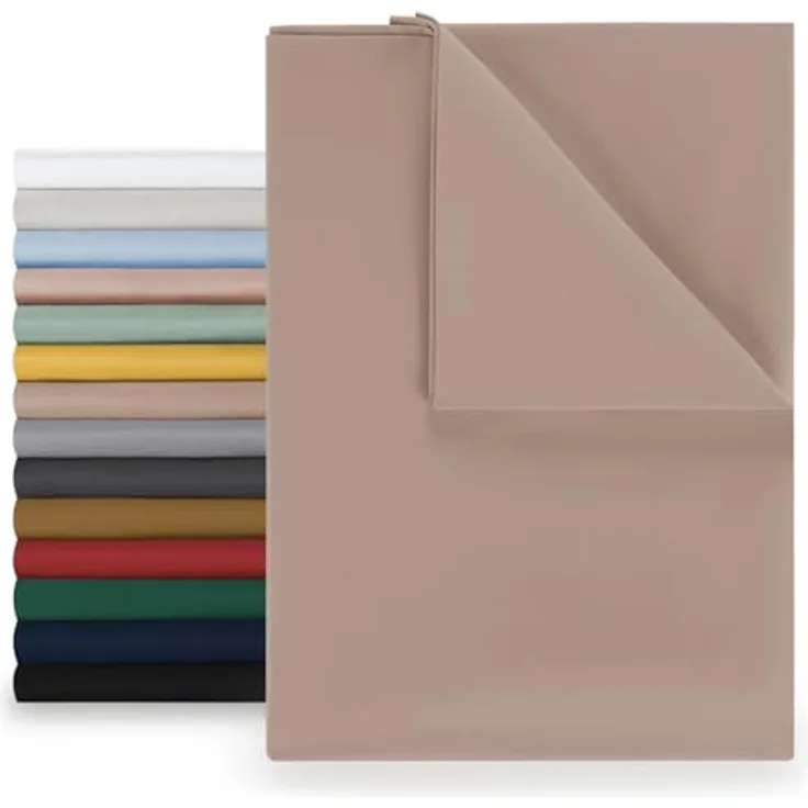 Blumtal Premium Spannbettlaken, Taupe, 275x160 cm, 100% Polyester, Oeko-Tex zertifiziert, pflegeleicht und formstabil