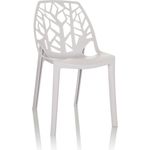 hjh OFFICE Schalenstuhl Gartenstuhl ARTIFO TRI Kunststoff Esszimmerstuhl Indoor und Outdoor, stapelbar, 729446 Weiß