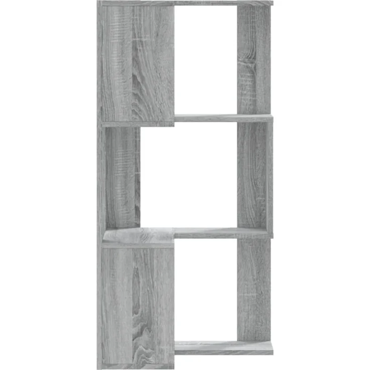 vidaXL Eck-Bücherregal 3 Böden Grau Sonoma 50x50x102 cm Holzwerkstoff 852596 – Bild 9