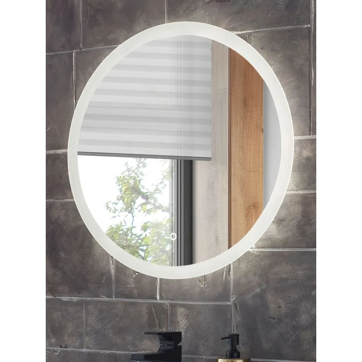 Badezimmer Spiegel Glide mit LED Beleuchtung rund 60 cm