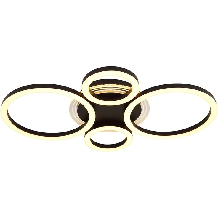 LED Deckenleuchte, schwarz, Ring-Design, CCT, L 53 cm – Bild 4