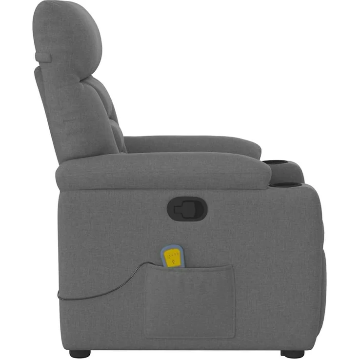 vidaXL Massagesessel mit Aufstehhilfe Dunkelgrau Stoff 3303043 – Bild 5